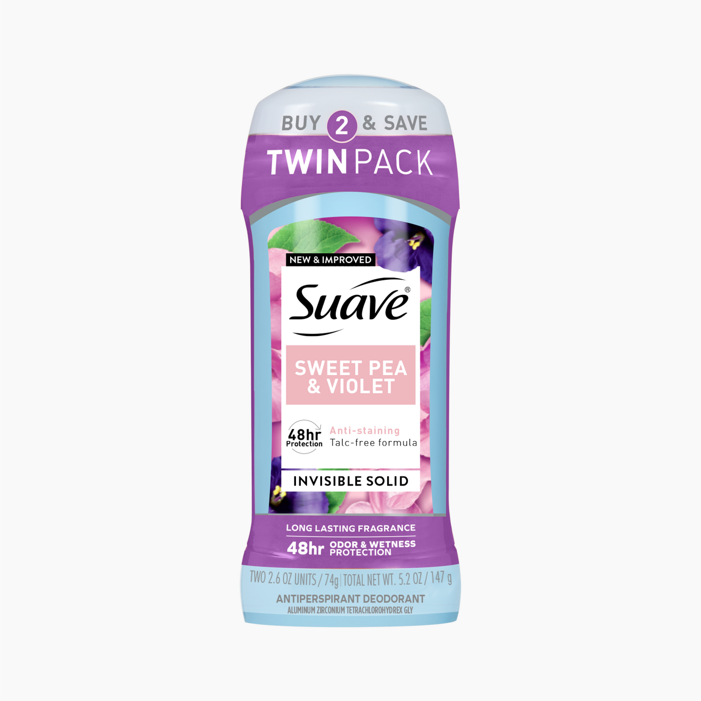 Sweet Pea & Violet Invisible Solid Antiperspirant Deodorant Stick