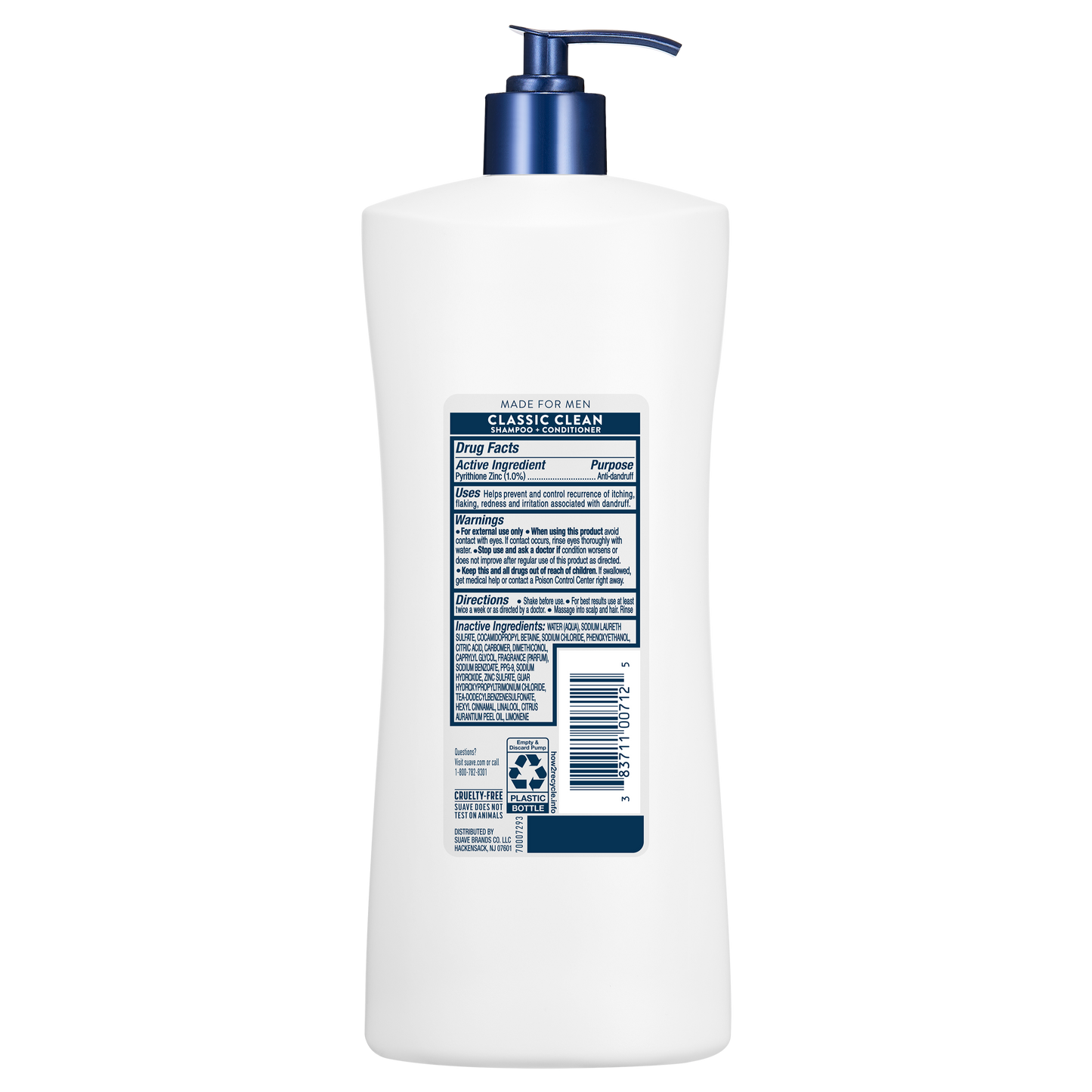 Classic Clean Men's 2-in1 Anti Dandruff Shampoo & Conditioner