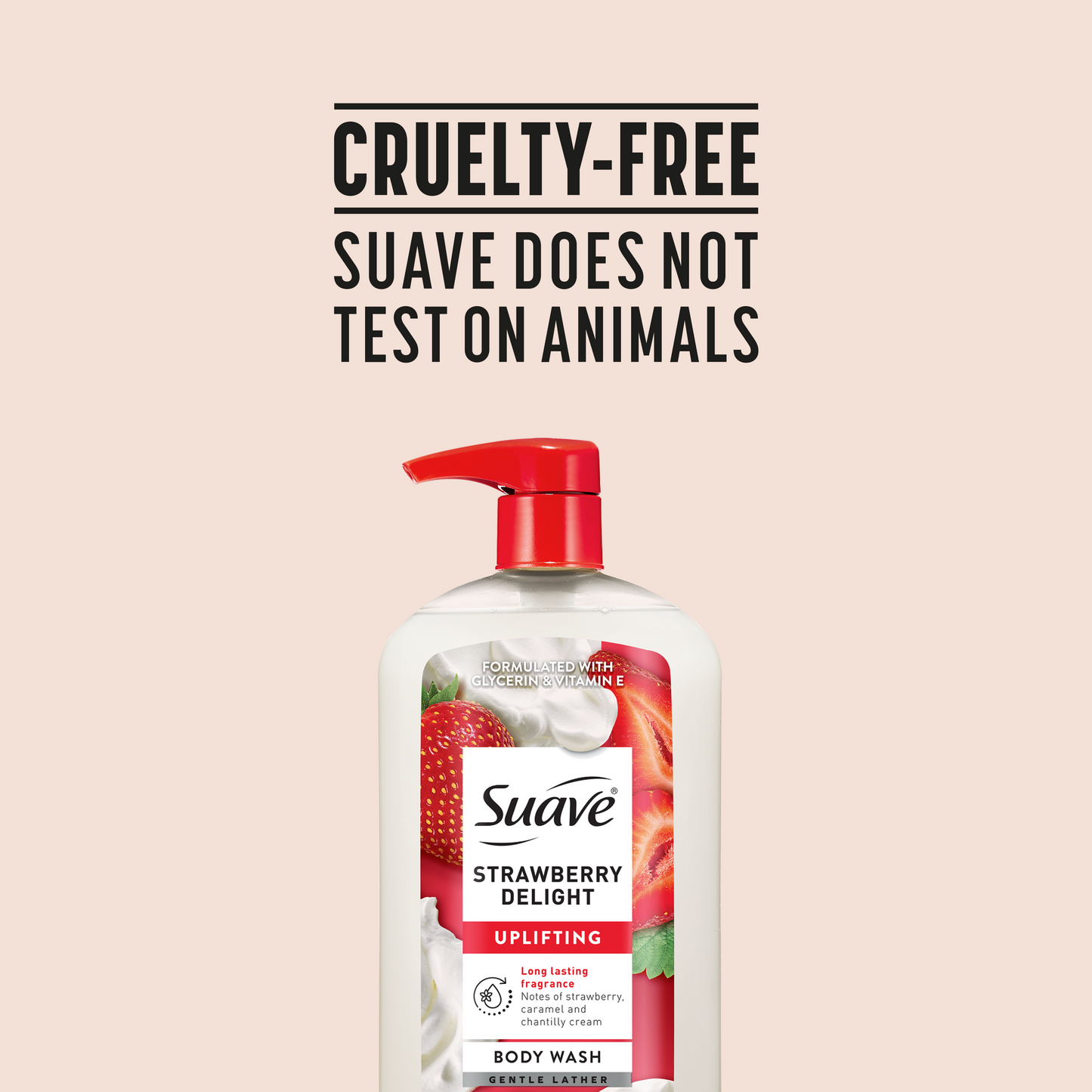 
                  
                    Suave Strawberry Delight Uplifting Body Wash, Formulated with Glycerin and Vitamin E for Hydrating and Gently Cleansing Skin, 30 FL OZ Pump
                  
                
