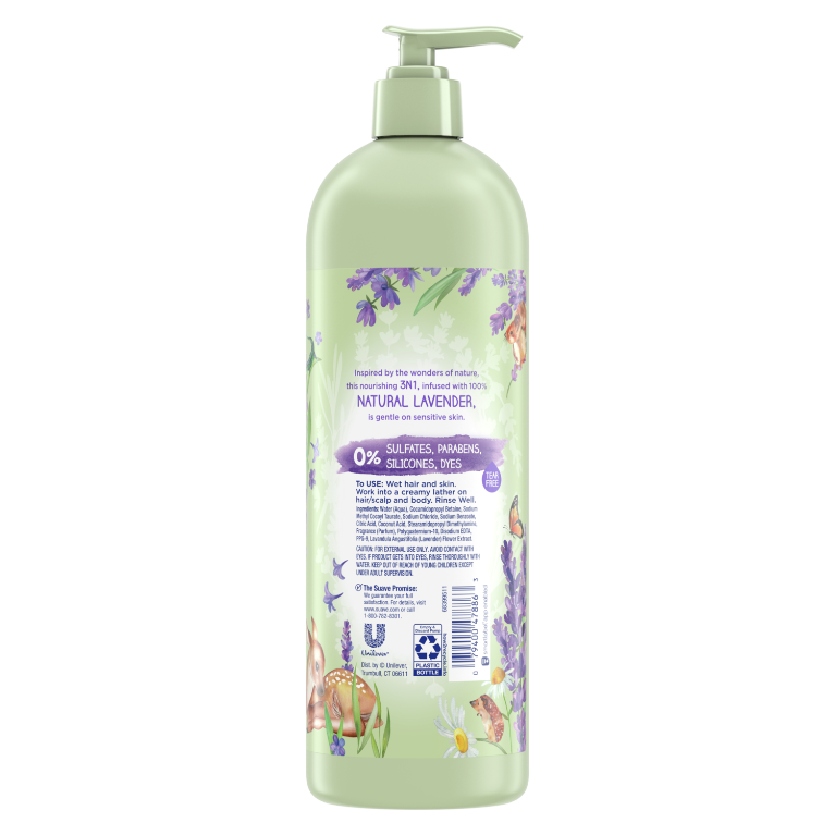 
                  
                    3-in-1 Shampoo with 100% Natural Lavender
                  
                