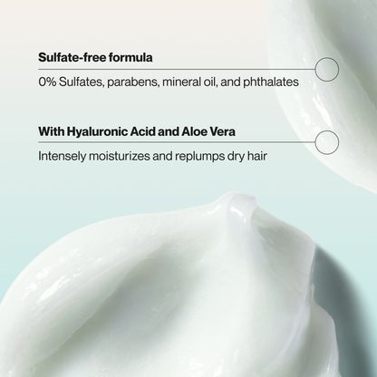 Suave Moisture Repair Sulfate-Free Deep Moisture Mask with Hyaluronic Acid & Aloe Vera, Hydrating Treatment for Dry, Damaged Hair, 13.5 FL OZ