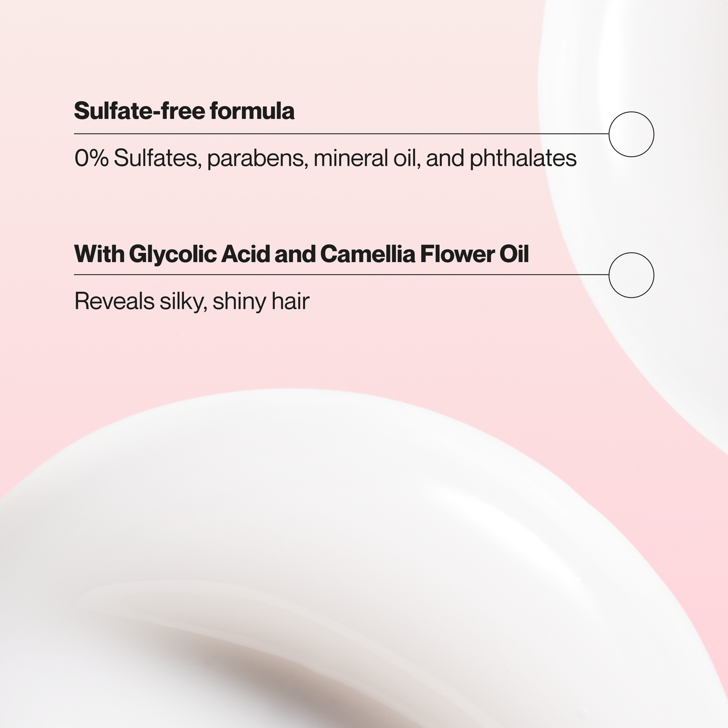 Suave Hydra Gloss Sulfate-Free 5-Min Hair Gloss with Glycolic Acid & Camellia Flower Oil, Rinse-Off Glaze for Silky, Shiny Hair, 8 FL OZ