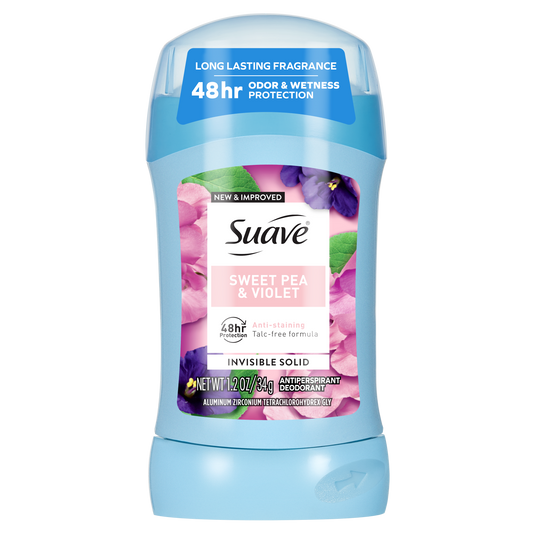 Desodorante en barra antitranspirante sólido invisible Sweet Pea & Violet