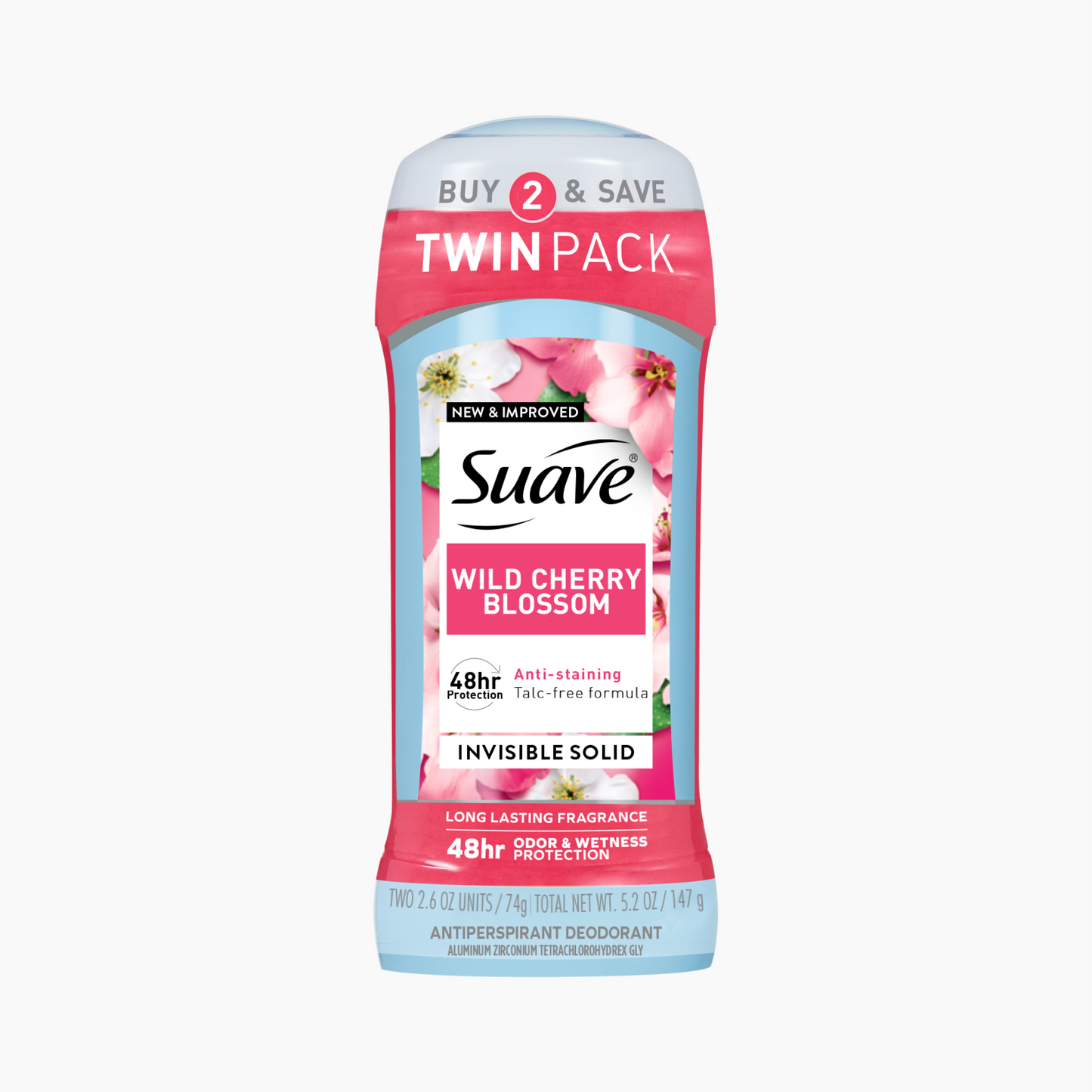 Wild Cherry Blossom Invisible Solid Antiperspirant Deodorant Stick