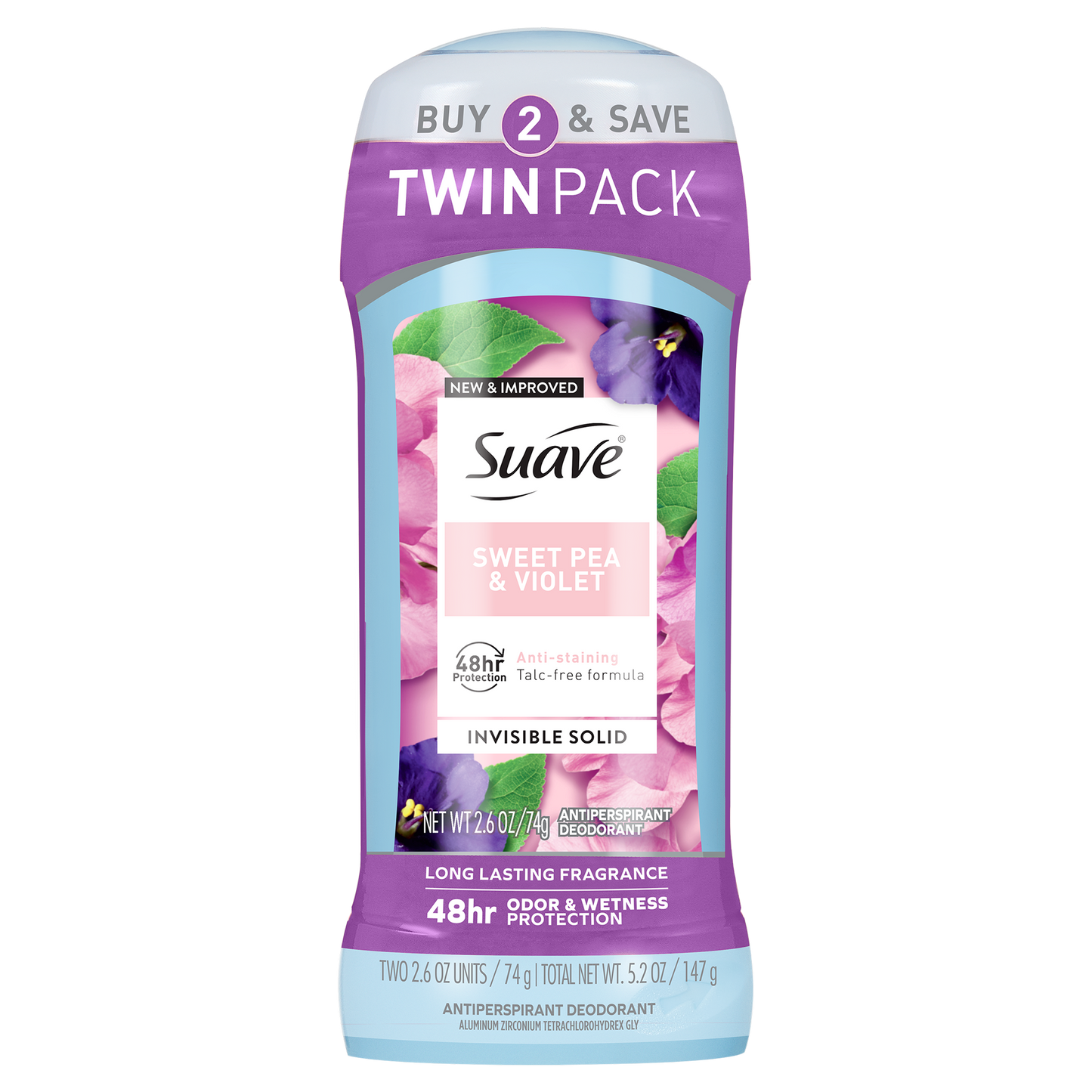 Sweet Pea & Violet Invisible Solid Antiperspirant Deodorant Stick