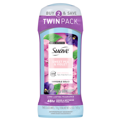 Sweet Pea & Violet Invisible Solid Antiperspirant Deodorant Stick