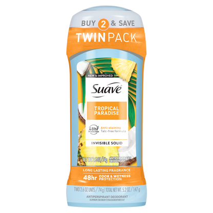 Tropical Paradise Invisible Solid Antiperspirant Deodorant Stick