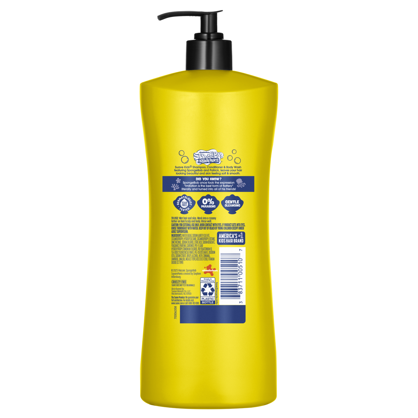 Champú y gel de baño 3 en 1 Bob Esponja Jellyfish Splash