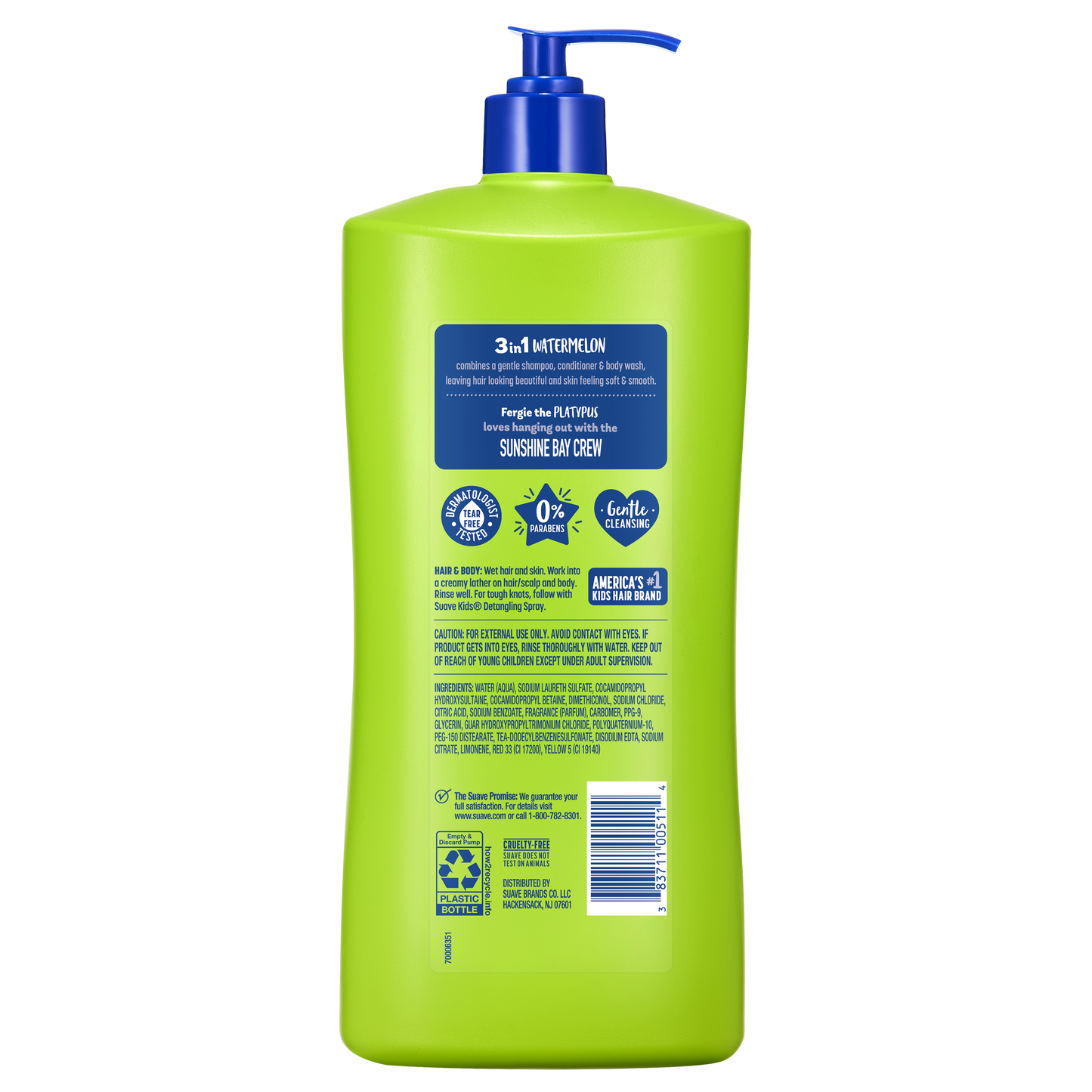 Watermelon Wonder 3-in-1 Shampoo, Conditioner, Body Wash