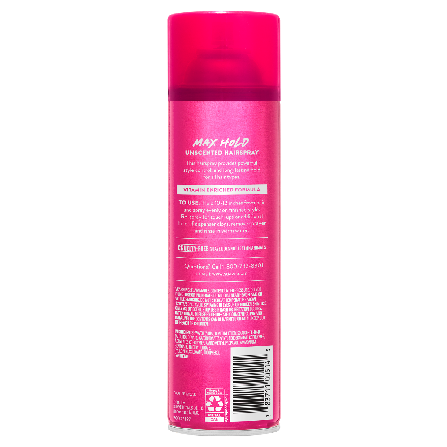 Max Hold Aerosol Unscented Hairspray