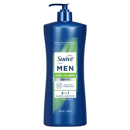 Aloe Vera & Vitamin 3-in-1 Shampoo, Conditioner, and Body Wash
