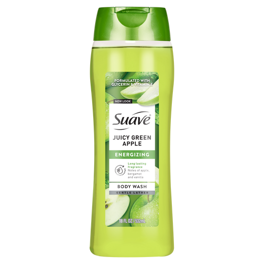 Gel de baño jugoso de manzana verde