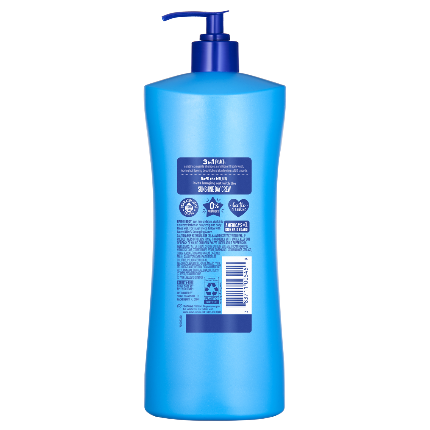 Peach 3-in-1 Shampoo, Conditioner, Body Wash