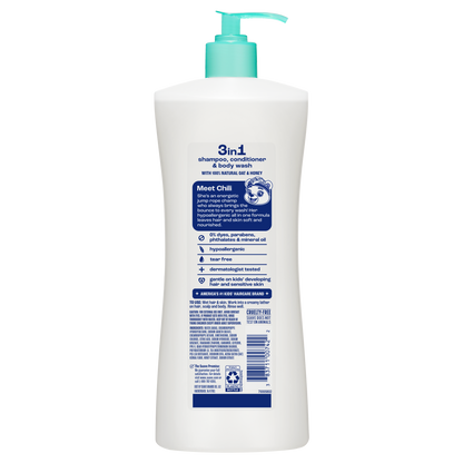 Kids Purely Fun Oat & Honey 3-in-1 Shampoo, Conditioner & Body Wash