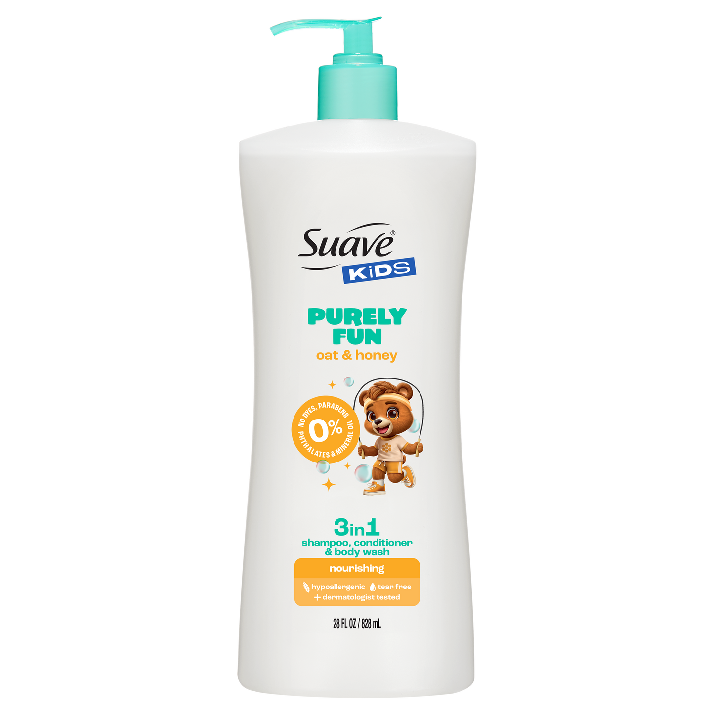 Champú, acondicionador y gel de baño 3 en 1 de avena y miel para niños