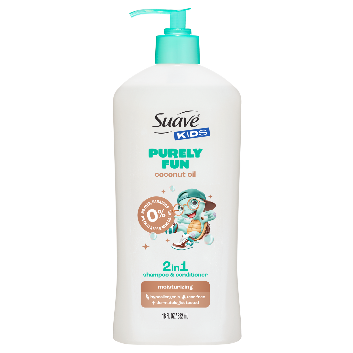 Champú y acondicionador 2 en 1 con aceite de coco Kids Purely Fun