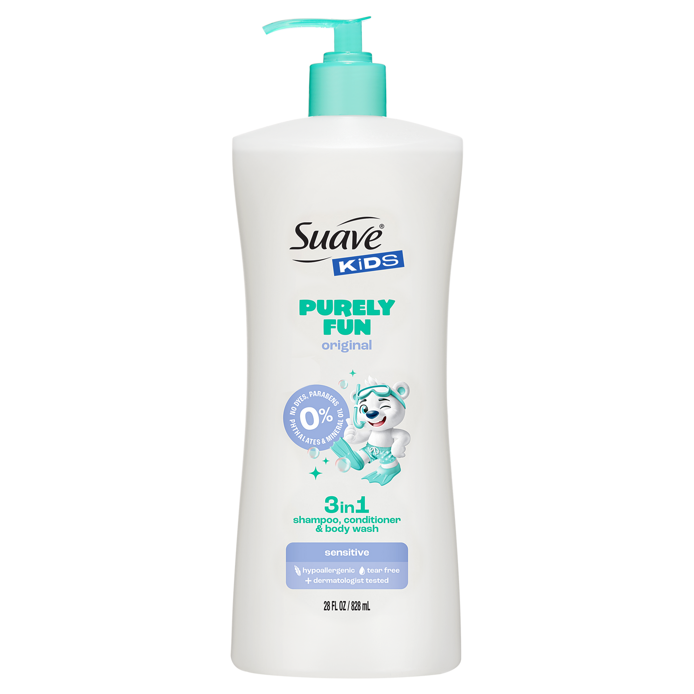 Purely Fun Moisturizing 3-in-1 Shampoo, Conditioner, Body Wash
