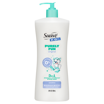 Champú, acondicionador y gel de baño 3 en 1 hidratante Purely Fun