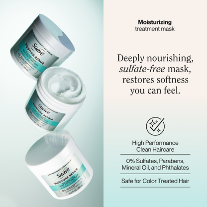 Suave Moisture Repair Sulfate-Free Deep Moisture Mask with Hyaluronic Acid & Aloe Vera, Hydrating Treatment for Dry, Damaged Hair, 13.5 FL OZ