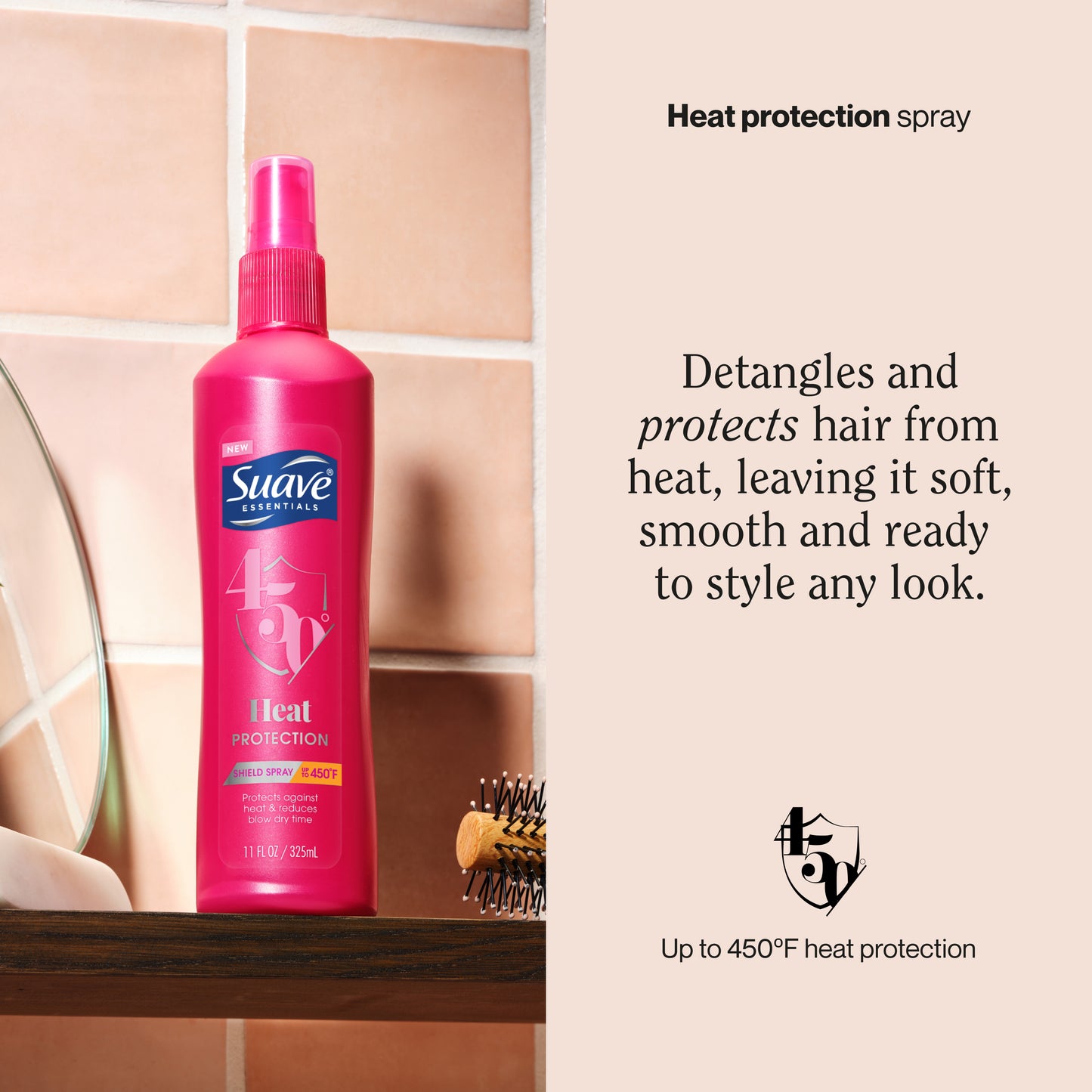 Heat Sensitive Protection Essentials Heat Protection Shield Spray – Suave Brands Co.