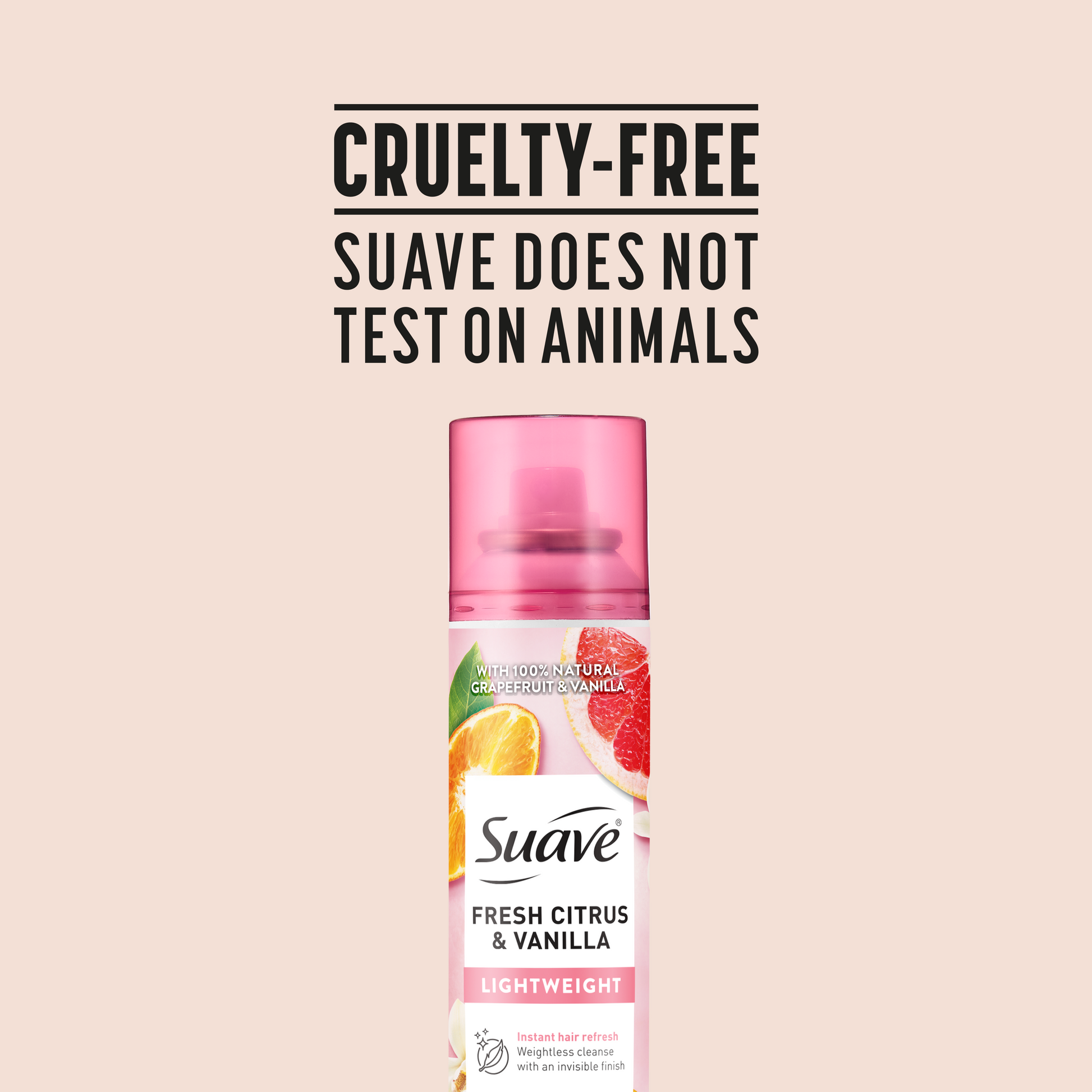 Suave Dry Shampoo For Women, Fresh Citrus & Vanilla, Absorbs Oil & Dirt For Instant Hair Refresh Between Washes, Invisible, Lightweight Finish, 4.3 OZ