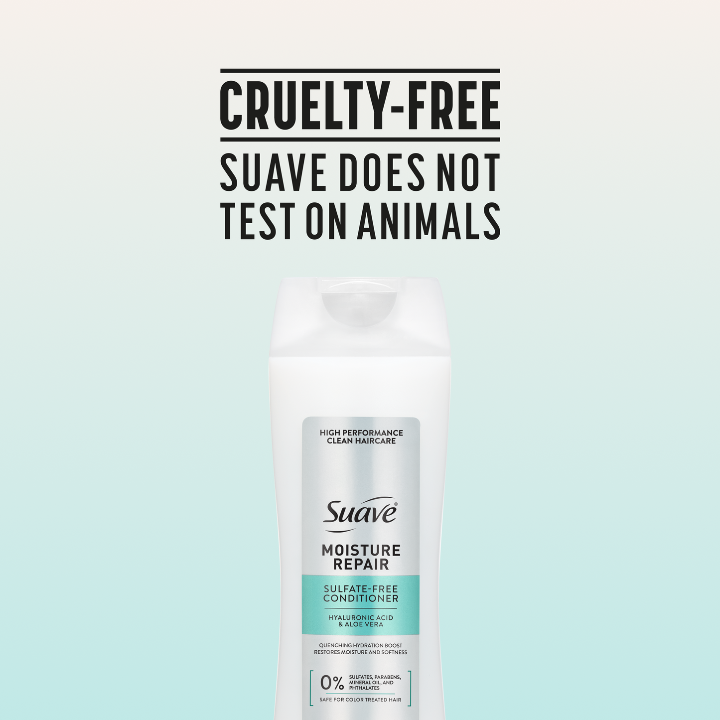Suave Moisture Repair Sulfate-Free Conditioner with Hyaluronic Acid & Aloe Vera, Hydrates & Restores Dry, Damaged Hair