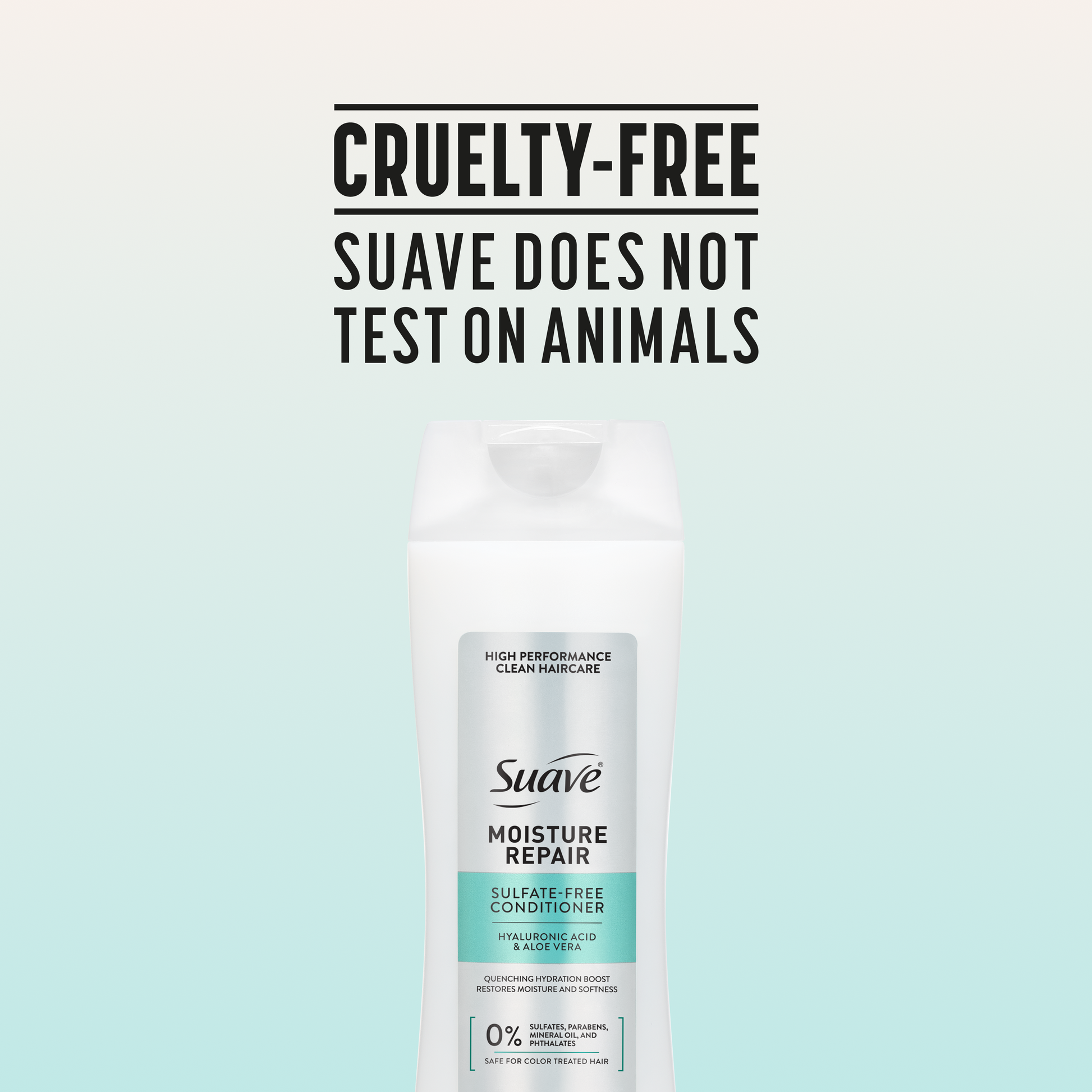 Suave Moisture Repair Sulfate-Free Conditioner with Hyaluronic Acid & Aloe Vera, Hydrates & Restores Dry, Damaged Hair