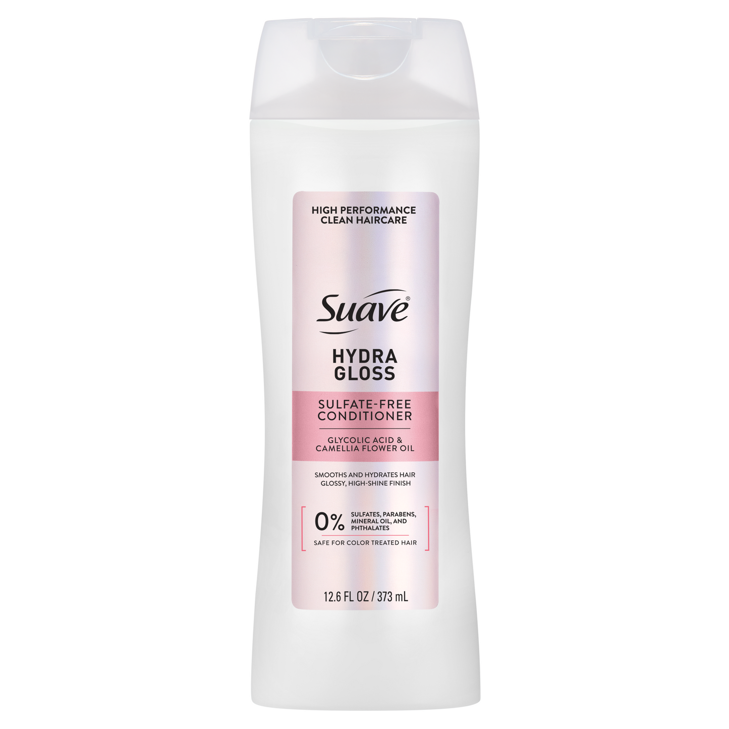Suave Hydra Gloss Sulfate Free Conditioner with Glycolic Acid & Camellia Flower Oil for Hydrated, Smooth, Glossy Shine
