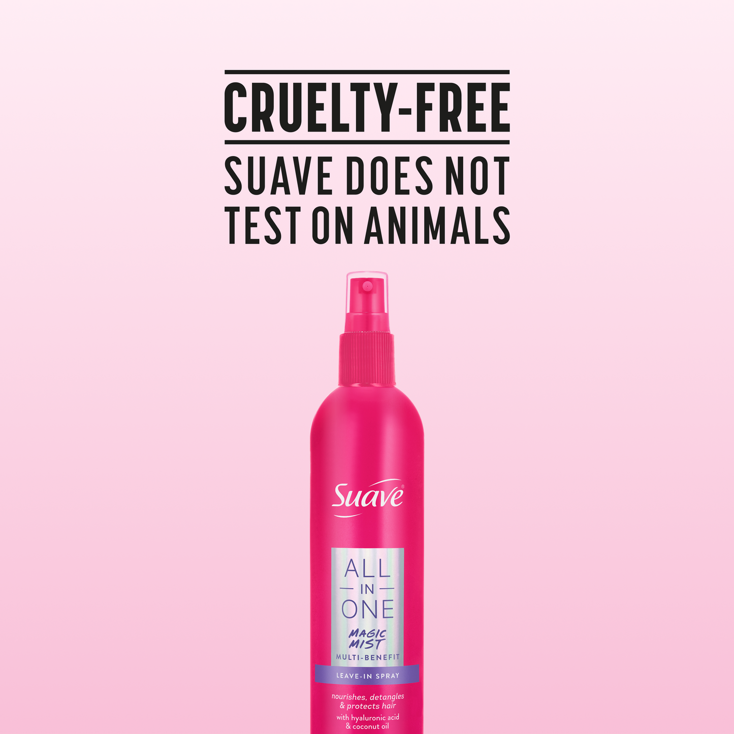 Suave All In One Magic Mist Leave In Spray For Women, Detangles, Hydrates & Refreshes Hair, Controls Frizz, Scented, All Hair Types, 11 FL OZ