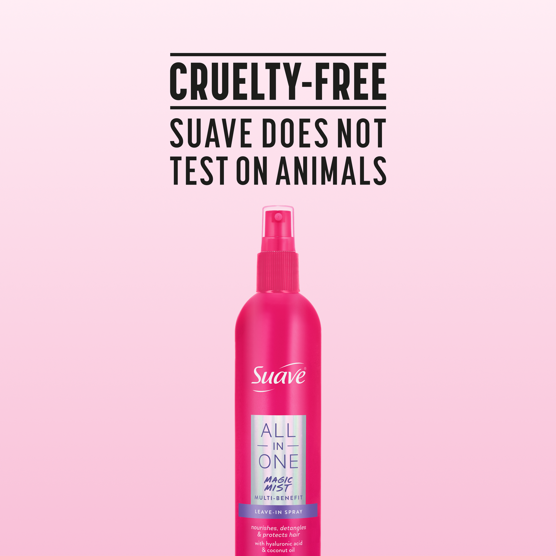 Suave All In One Magic Mist Leave In Spray For Women, Detangles, Hydrates & Refreshes Hair, Controls Frizz, Scented, All Hair Types, 11 FL OZ