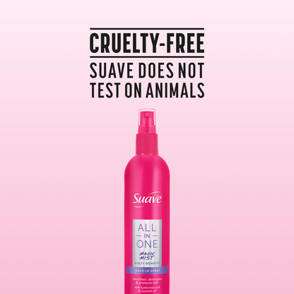 Suave All In One Magic Mist Leave In Spray For Women, Detangles, Hydrates & Refreshes Hair, Controls Frizz, Scented, All Hair Types, 11 FL OZ