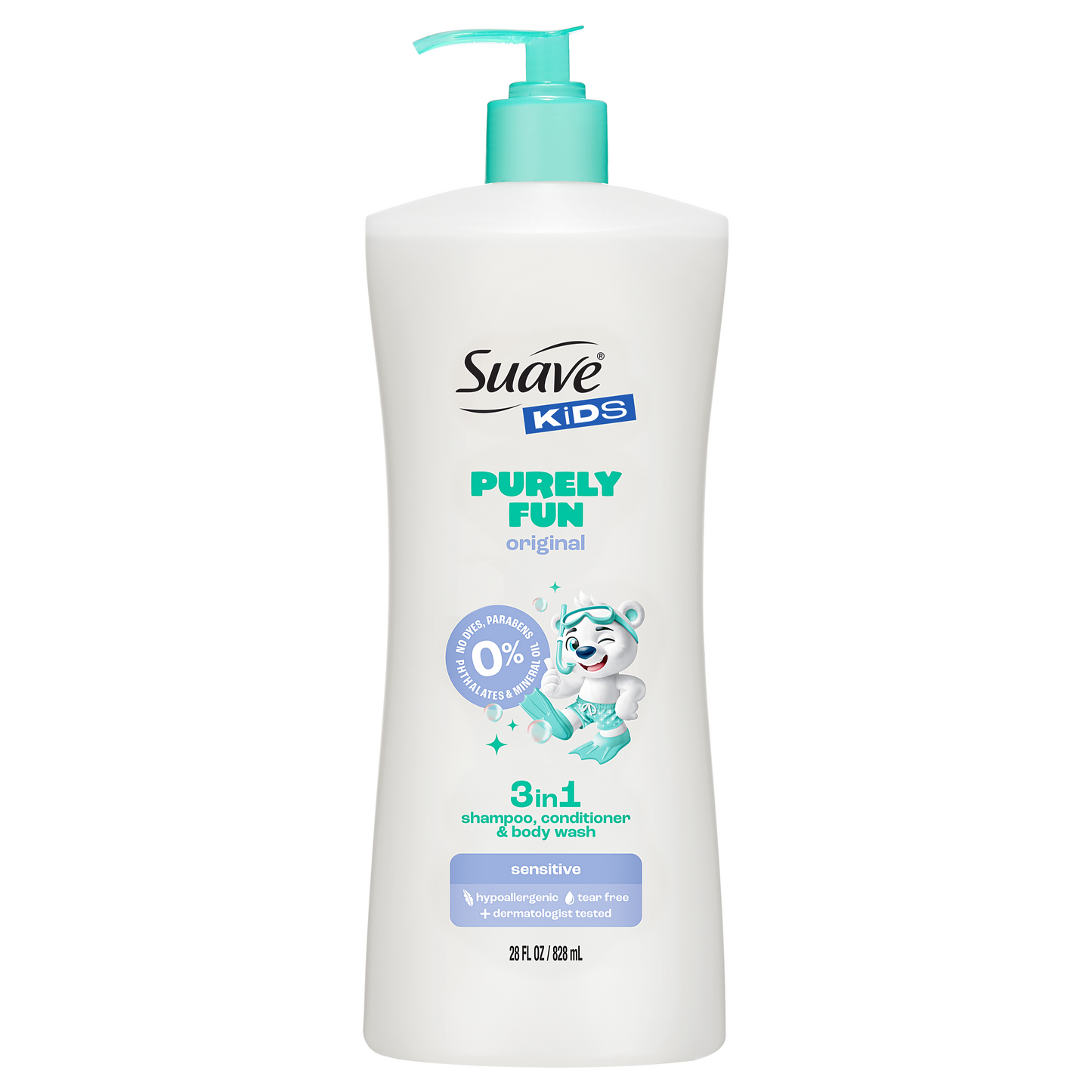 Purely Fun Moisturizing 3-in-1 Shampoo, Conditioner, Body Wash