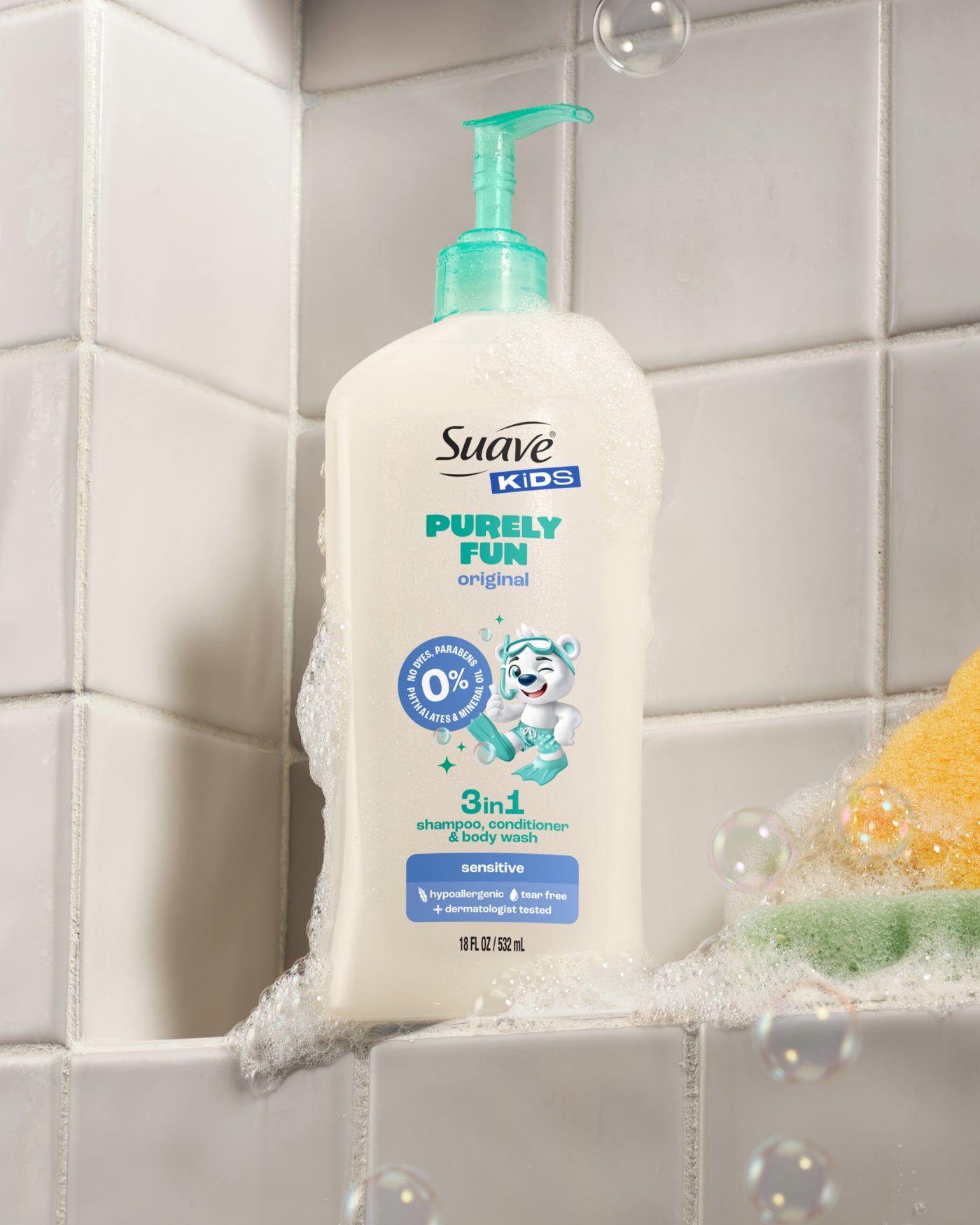 Purely Fun Moisturizing 3-in-1 Shampoo, Conditioner, Body Wash