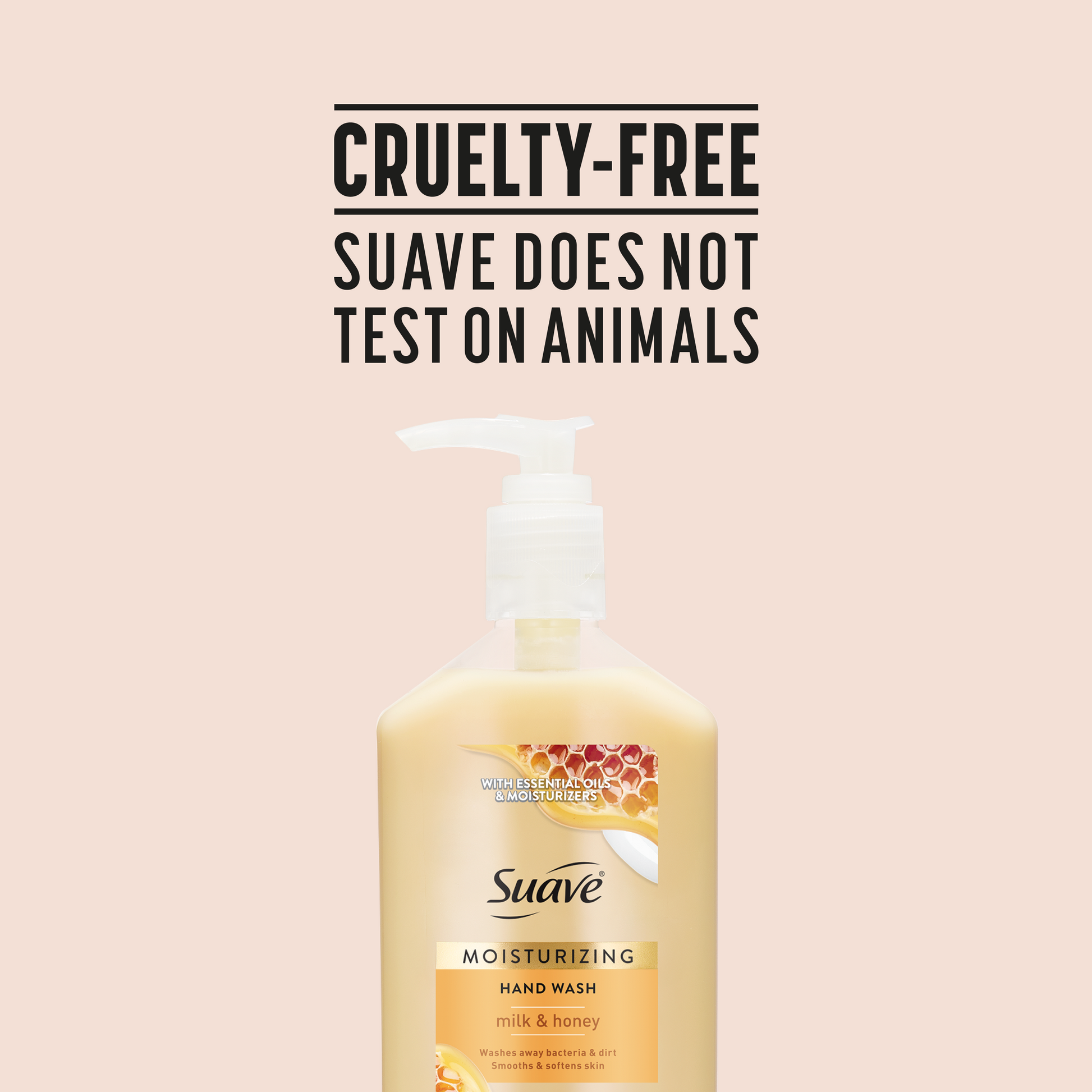 Suave Milk & Honey Hand Wash, Moisturizing, pH-Balanced Formula for Soft, Smooth Skin, 12 FL OZ