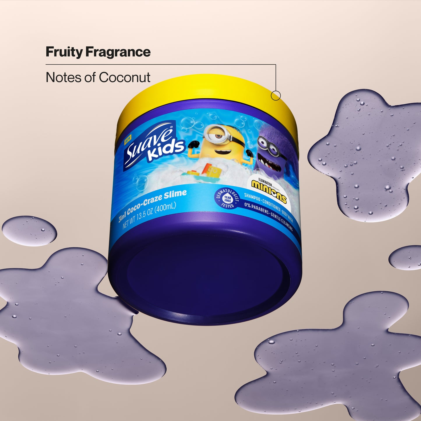 Champú, acondicionador y gel de baño 3 en 1 Slime de Coco-Craze