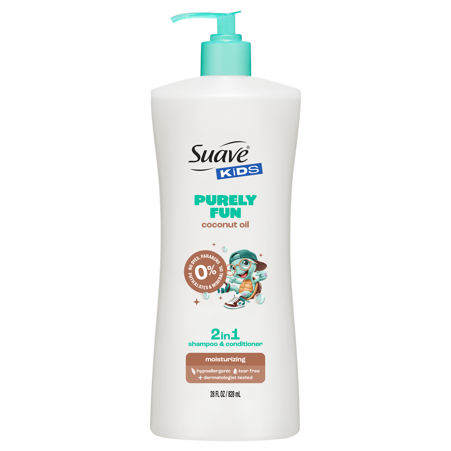 
                  
                    Suave Kids Purely Fun 2 in 1 Shampoo & Conditioner with Coconut Oil, Tear-Free, Hypoallergenic, Paraben & Dye Free, Gentle Hair Care for Kids
                  
                
