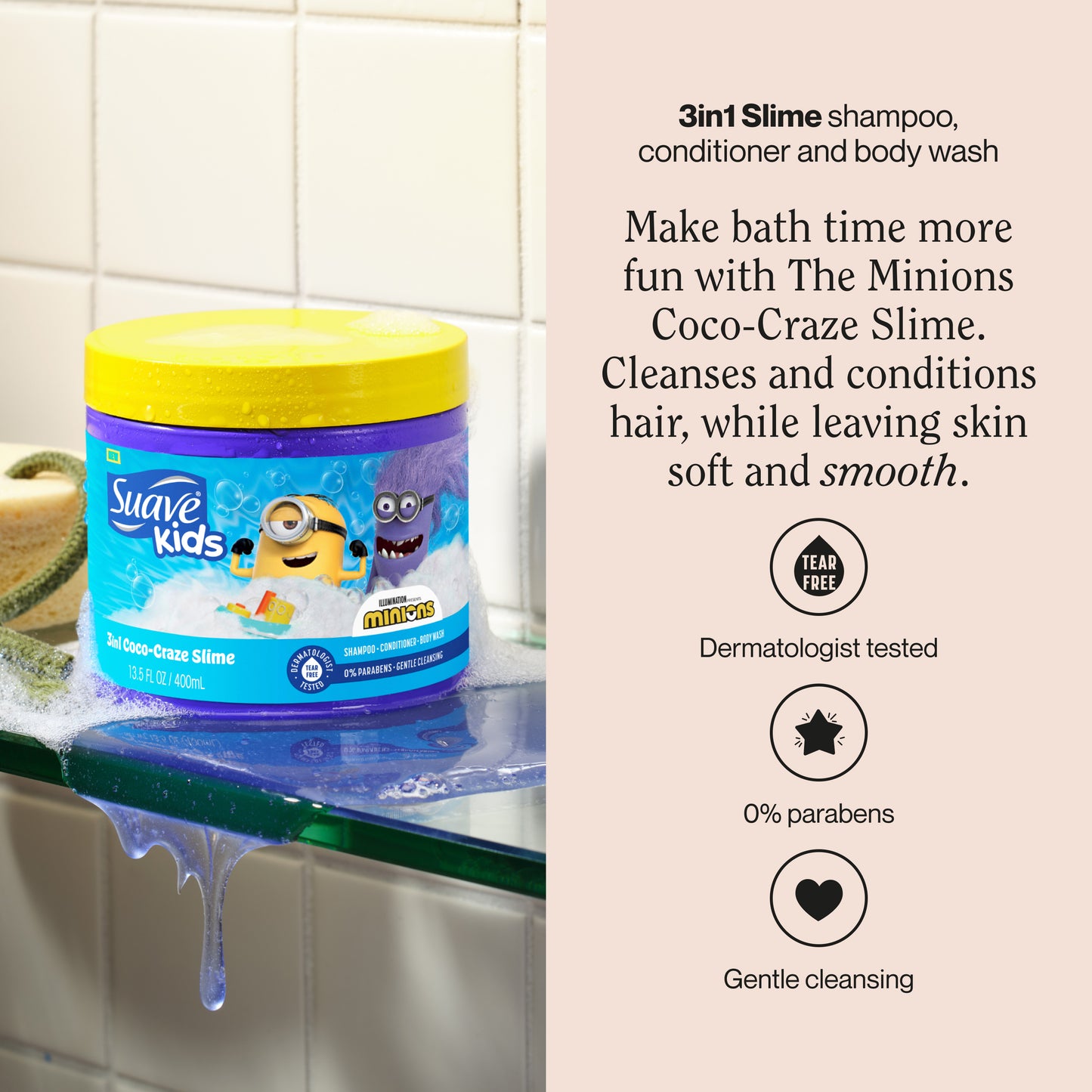 Champú, acondicionador y gel de baño 3 en 1 Slime de Coco-Craze