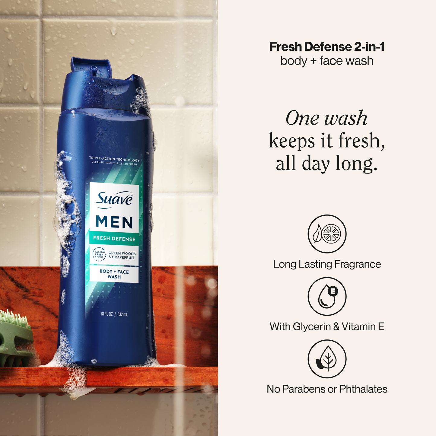 Suave BW Men Fresh Defense 6p 18z
