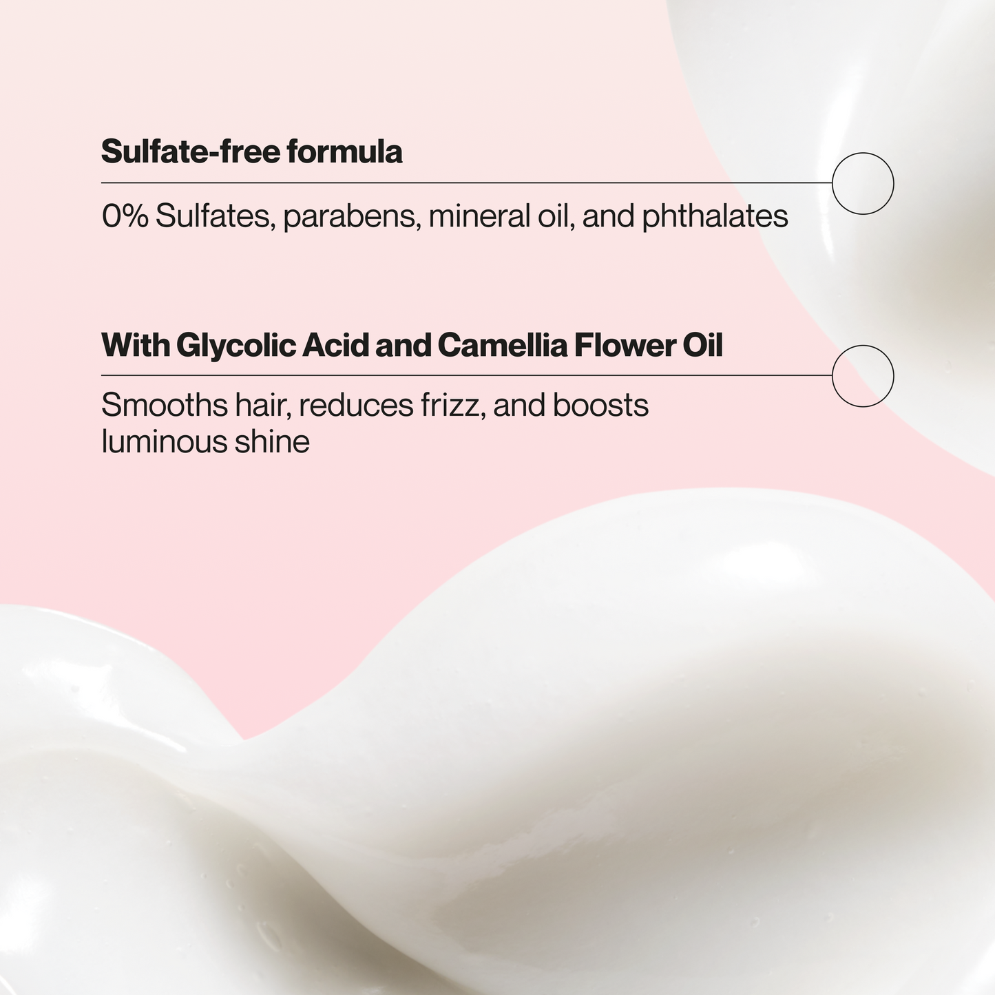 Suave Hydra Gloss Sulfate Free Conditioner with Glycolic Acid & Camellia Flower Oil for Hydrated, Smooth, Glossy Shine