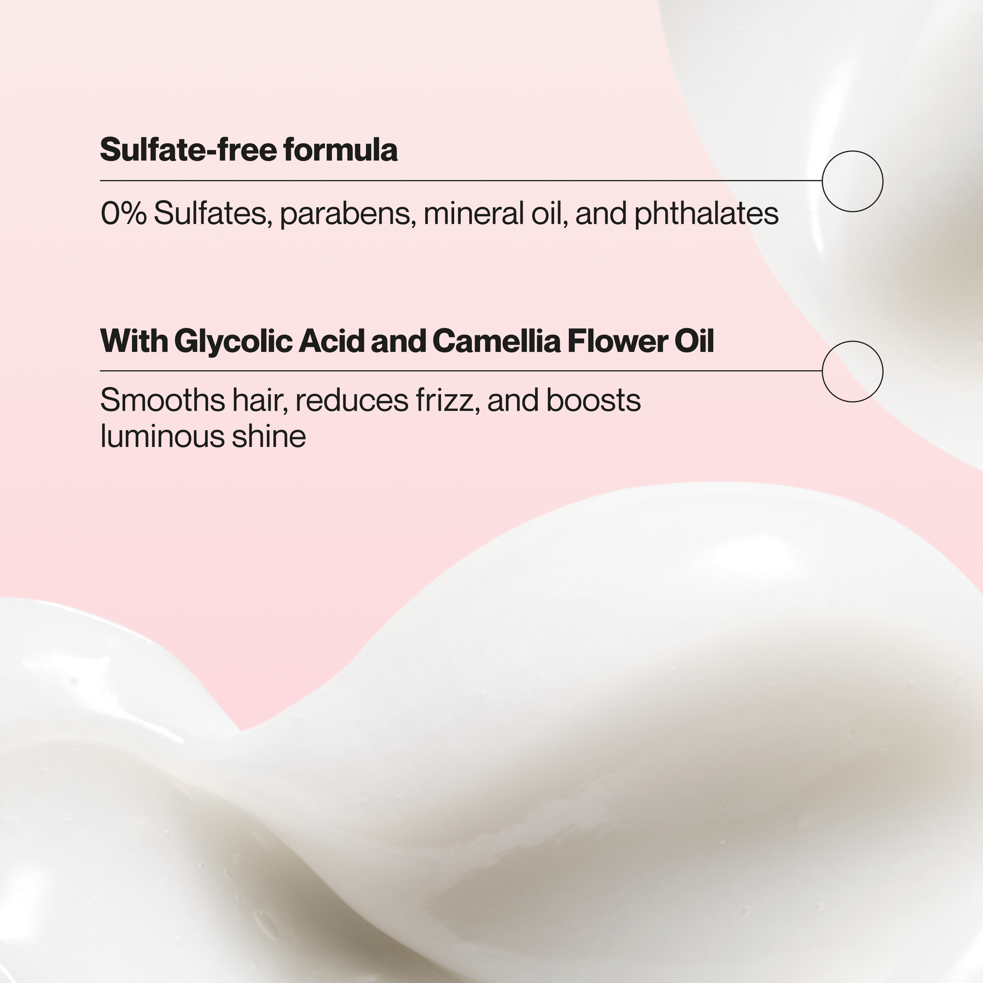 Suave Hydra Gloss Sulfate Free Conditioner with Glycolic Acid & Camellia Flower Oil for Hydrated, Smooth, Glossy Shine