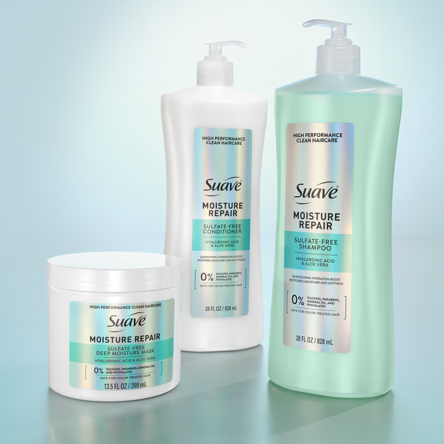 
                  
                    Suave Moisture Repair Sulfate-Free Conditioner with Hyaluronic Acid & Aloe Vera, Hydrates & Restores Dry, Damaged Hair
                  
                