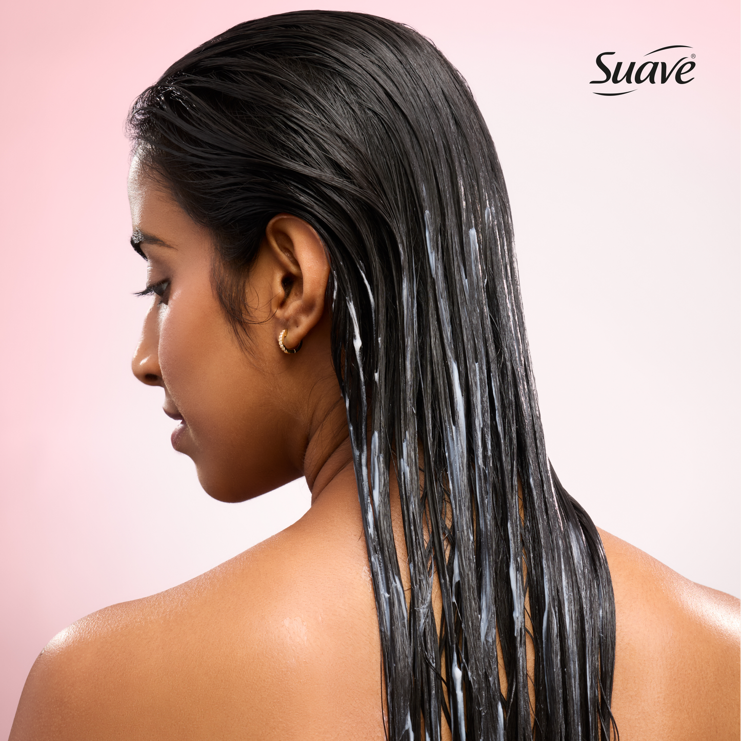 Suave Hydra Gloss Sulfate Free Conditioner with Glycolic Acid & Camellia Flower Oil for Hydrated, Smooth, Glossy Shine