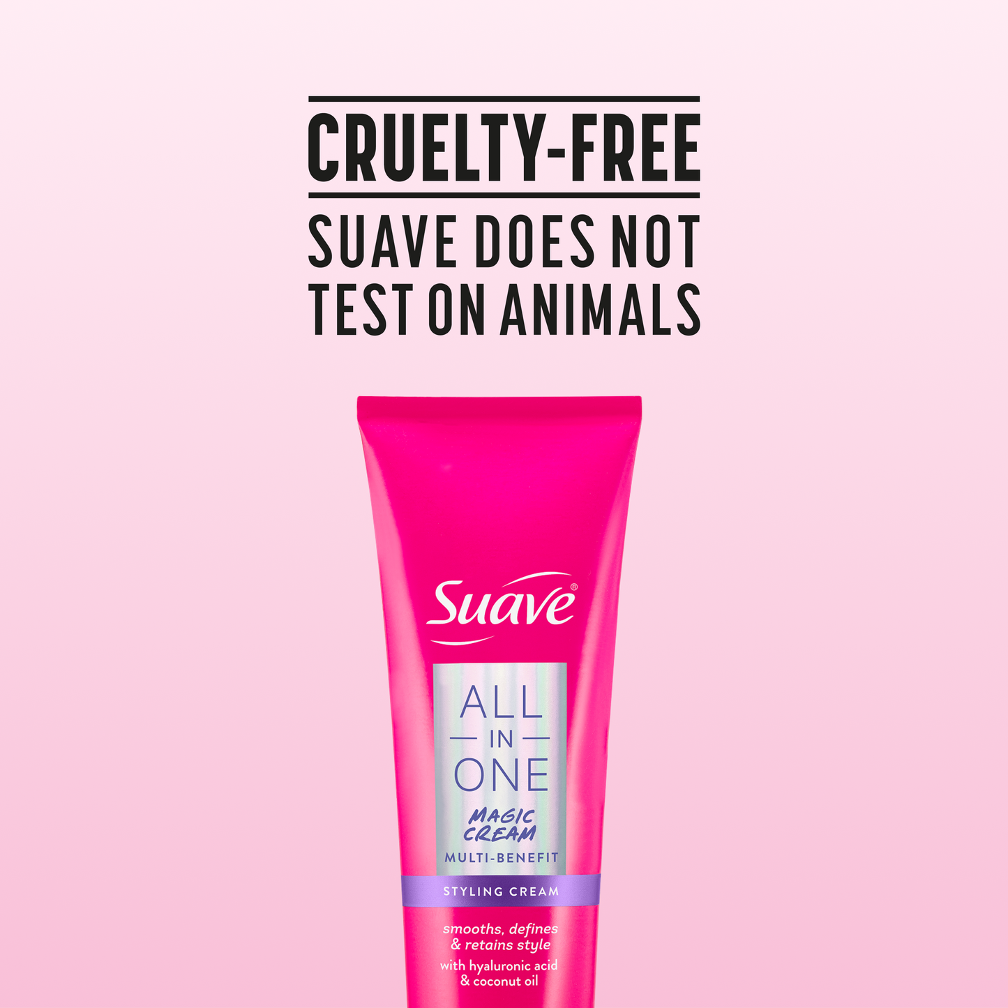 Suave All In One Magic Styling Cream For Women, Smooths, Hydrates & Nourishes Hair, Controls Frizz, Boosts Shine, Scented, All Hair Types, 9 OZ