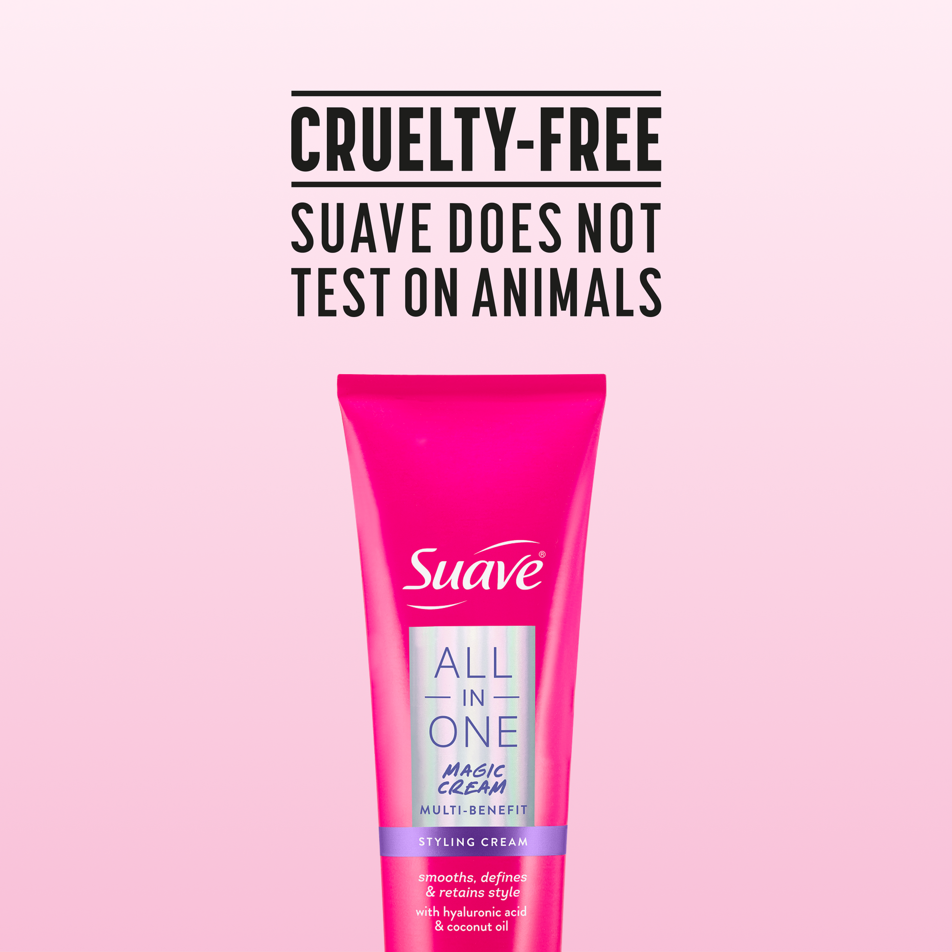 Suave All In One Magic Styling Cream For Women, Smooths, Hydrates & Nourishes Hair, Controls Frizz, Boosts Shine, Scented, All Hair Types, 9 OZ